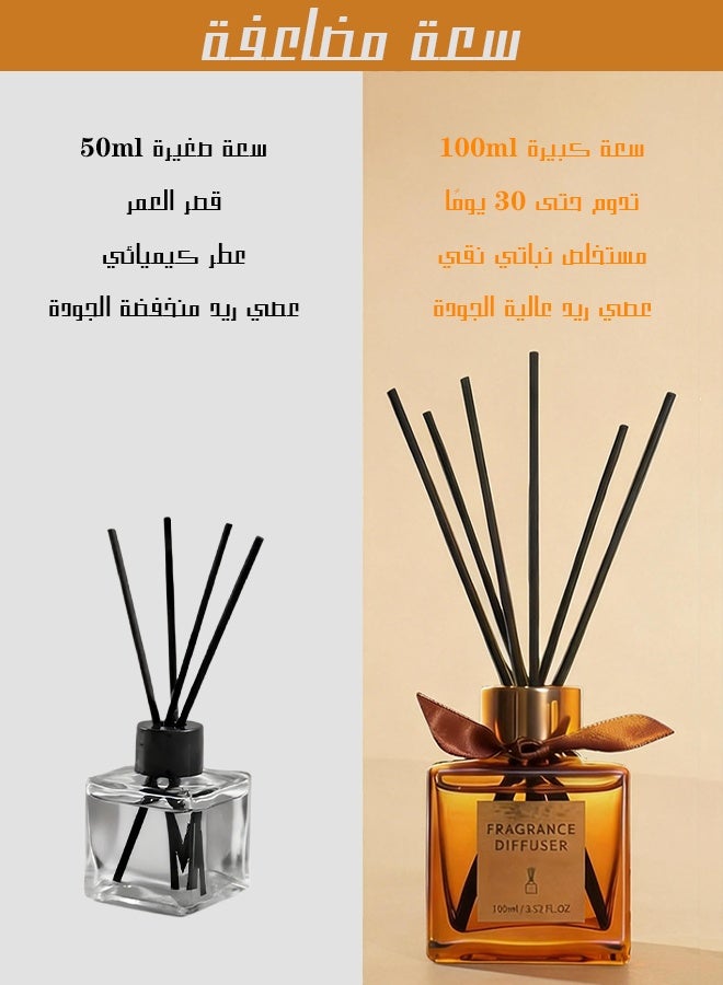 يهييو هدية فاخرة - عطر منزلي فاخر من أوسمانثوس "زهرة الشرف" | 100 مل تعمر طويلاً مع 6 قصبات روطان - Image 2